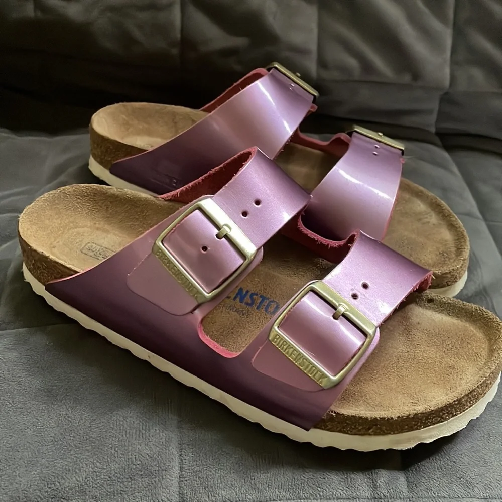 Birkenstock Womens Arizona SFB Fashion Rose Leather SUPER NICE!!! Sz 37 Womens 7 - Picture 1 of 16